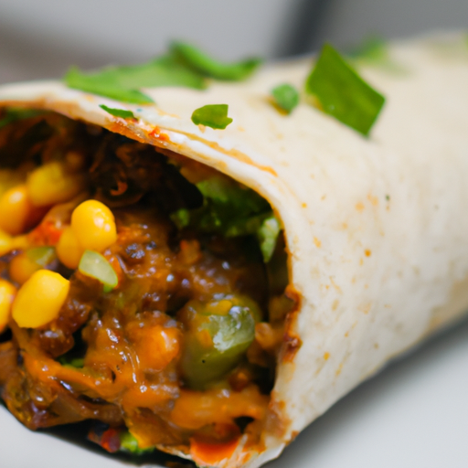 Veganské burrito s černou fazolí