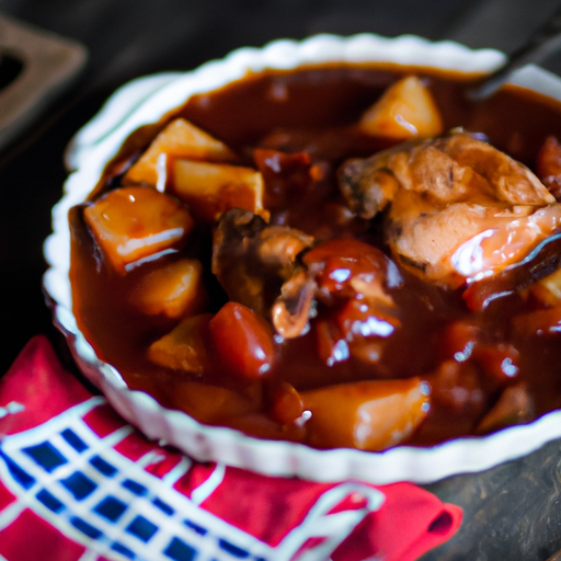 Kuře na cibuli Coq au Vin