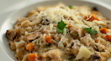 Risotto s hříbkami a parmazánem