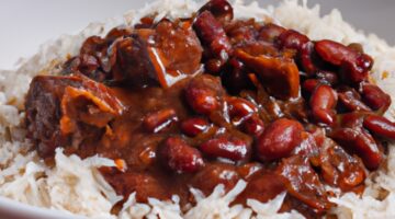 Brazilske feijoada s bílou rýží