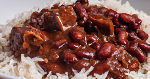 Brazilske feijoada s bílou rýží