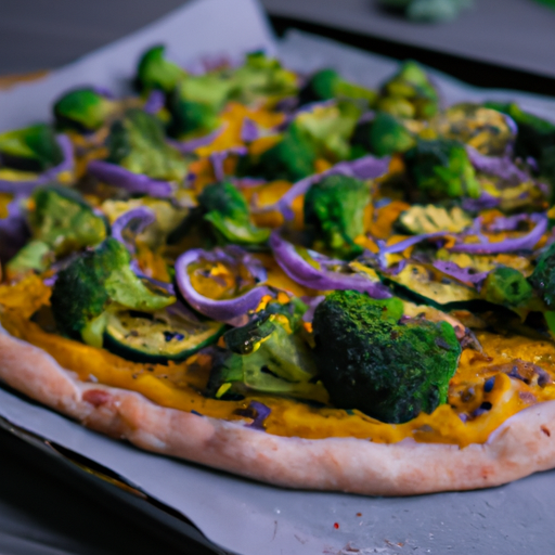 Veganská pizza s brokolicí