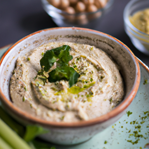 Humus s tahínou a zeleninou