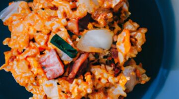 Kimchi fried rice.