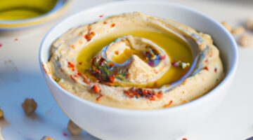 Hummus s tahini a olivovým olejem