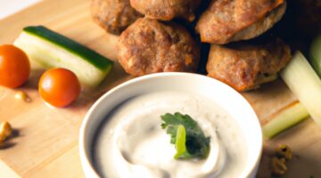 Kofta s humusem a tahini