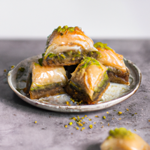 Baklava s pistáciemi a medem