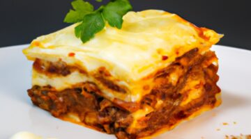 Italská lasagne s boloňskou omáčkou.