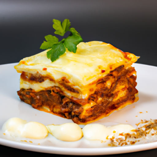 Italská lasagne s boloňskou omáčkou.