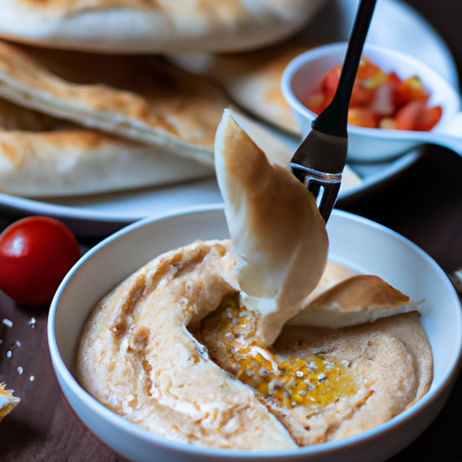 Pita s humusem a tahini