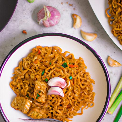 Indonéské nudlové jídlo „Mie Goreng