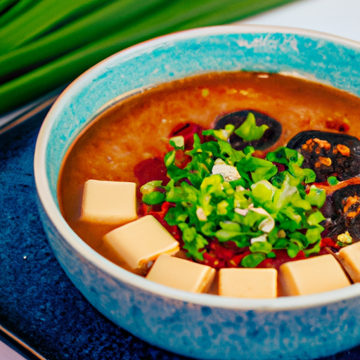 Miso polévka s tofu a řasami