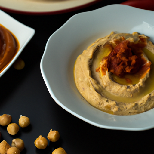 Hummus s pita chlebem.