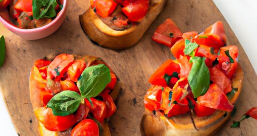 Italská rajčatová bruschetta s bazalkou