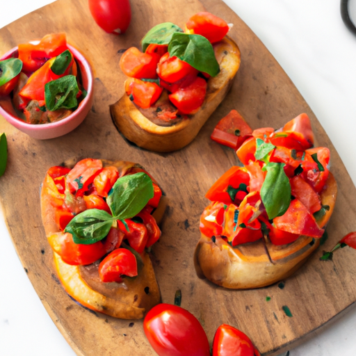 Italská rajčatová bruschetta s bazalkou