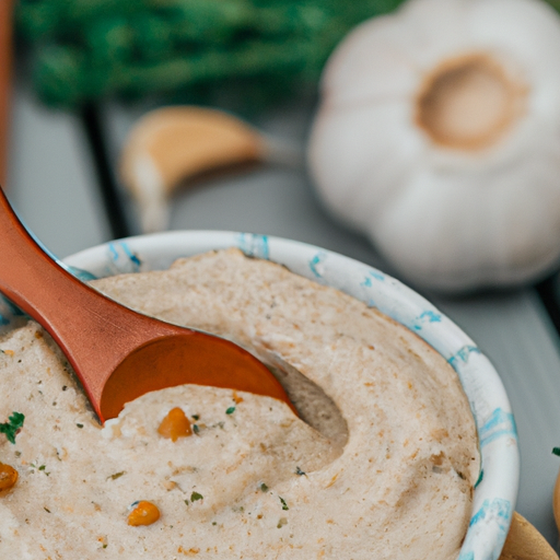 Tahini dip s jmelím.