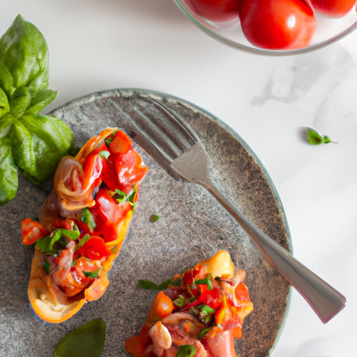 Italská bruschetta s rajčaty.