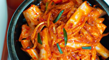 Korejské kimchi jídlo.