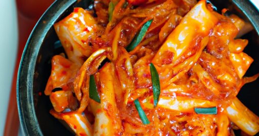 Korejské kimchi jídlo.