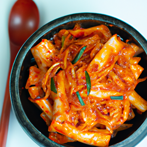 Korejské kimchi jídlo.