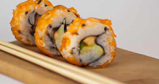 Sushi s čerstvým lososem.