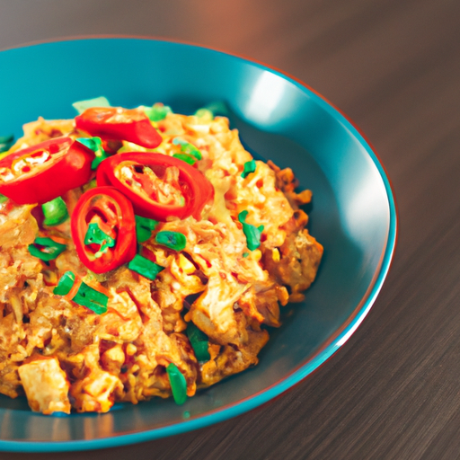 Spicy nasi goreng s krůtím masem.