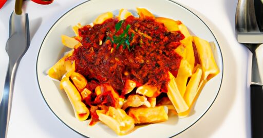 Penne al ragú.