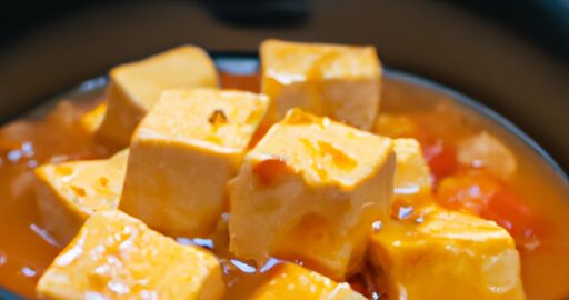 Miso polévka s tofu a ředkvičkami.