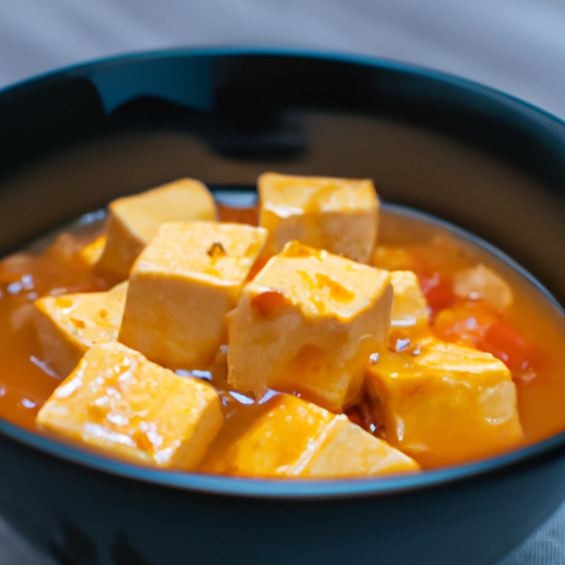 Miso polévka s tofu a ředkvičkami.