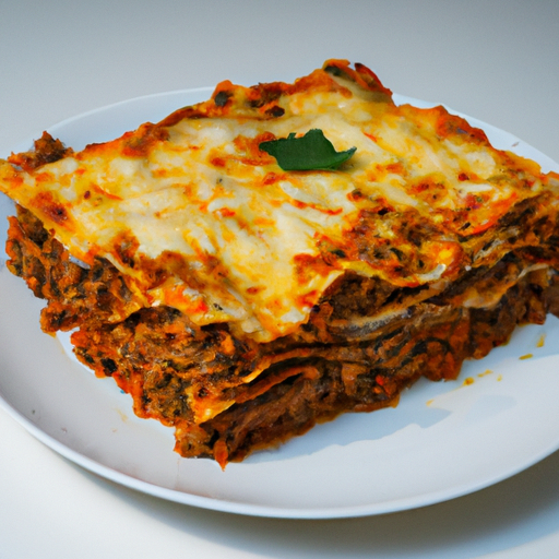 Domácí lasagne bolognese.