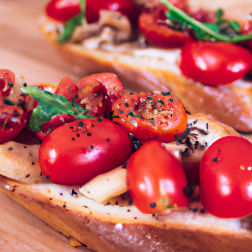 Italský bruschetta.