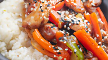 Jasmínová rýže s kuřecím teriyaki