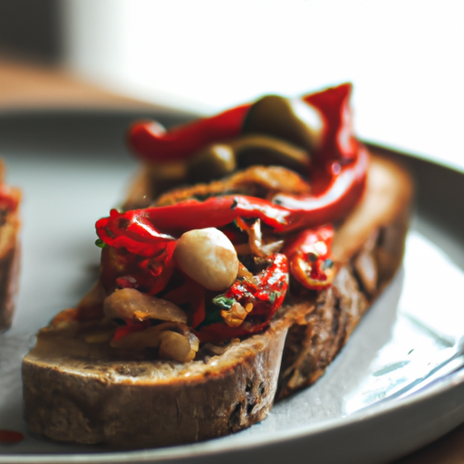 Bruschetta s gorgonzolou a hruškou