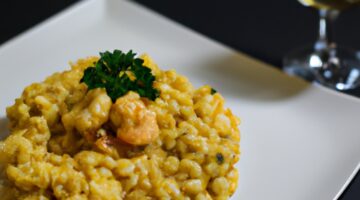 Risotto se šafránem a hříbky