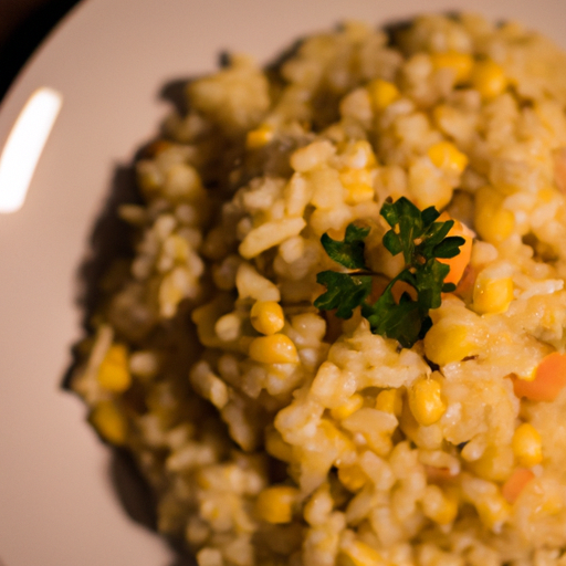 Risotto se špenátem a sýrem.