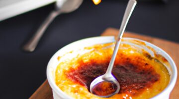 Crème brûlée se třešněmi