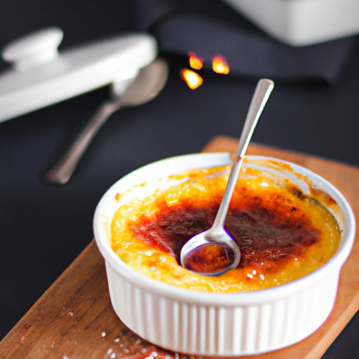 Crème brûlée se třešněmi