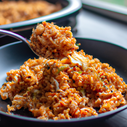 Korejské kimchi fried rice.