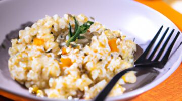 Risotto s houbami a parmezánem