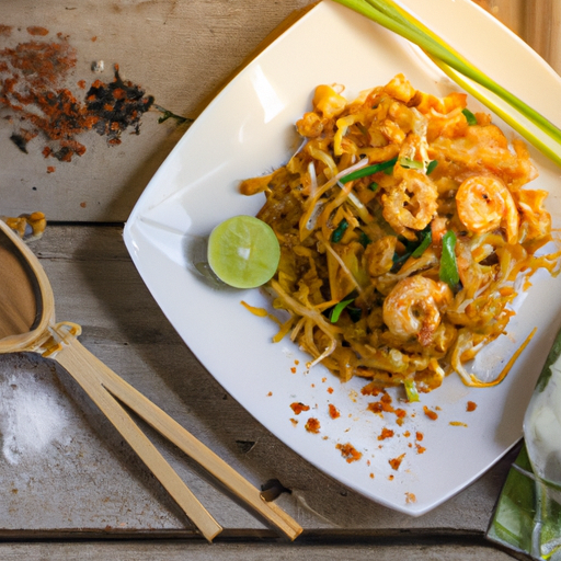 Pad Thai nudle s kuřecím masem