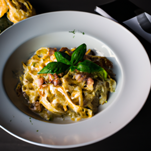 Linguine carbonara s pancettou.