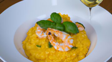 Risotto s krevetami a šafránem