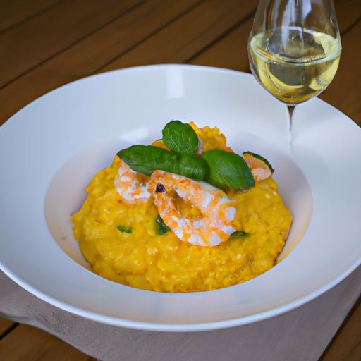 Risotto s krevetami a šafránem