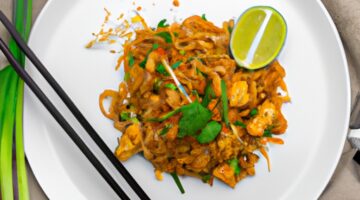 Kuřecí pad thai s arašídy