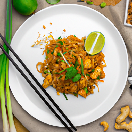 Kuřecí pad thai s arašídy