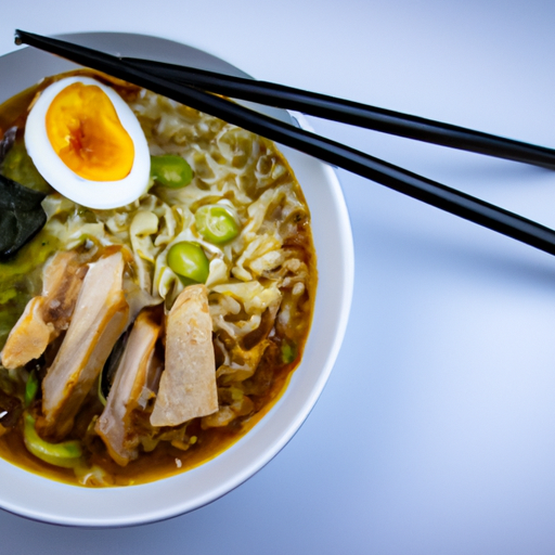 Ramen s kuřecím masem a vajíčkem