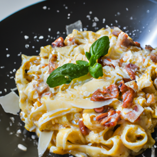 Pasta carbonara s pancettou.