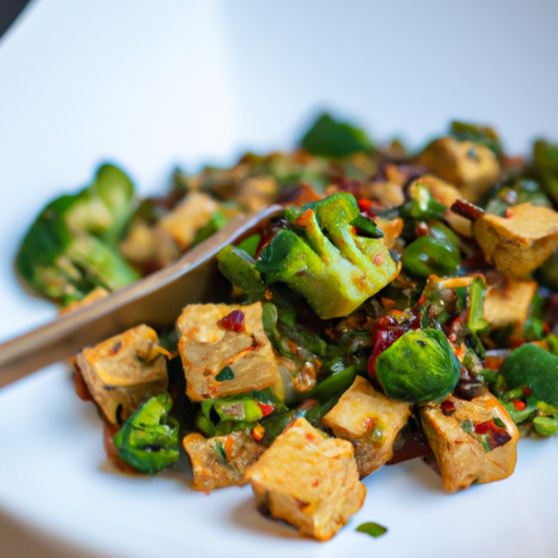 Tofu s brokolicí a česnekem.