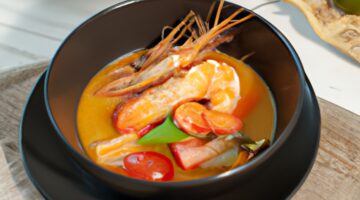 Tom Yum polevka s krevetami