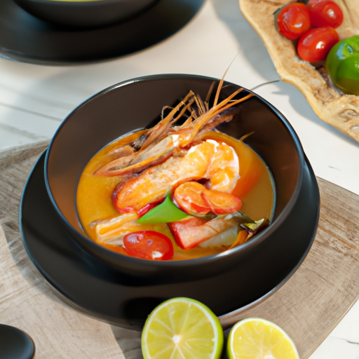 Tom Yum polevka s krevetami